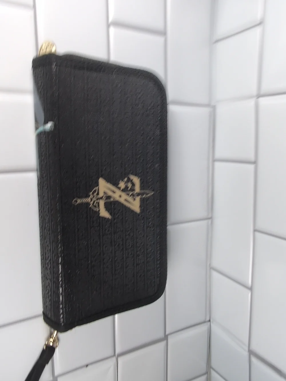 The Legend of Zelda Breath of the Wild Canvas Zip Pouch - Blue & Black